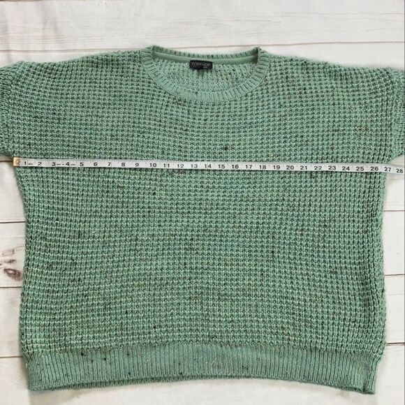Topshop Knit Oversized Sweater Minty Green Size 10 - Picture 7 of 8
